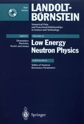 Sukhoruchin / Soroko / Deriglazov |  Tables of Neutron Resonance Parameters | Buch |  Sack Fachmedien