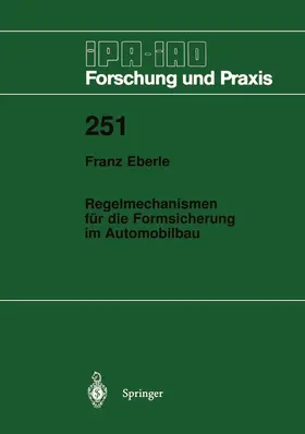 Eberle |  Regelmechanismen für die Formsicherung im Automobilbau | Buch |  Sack Fachmedien