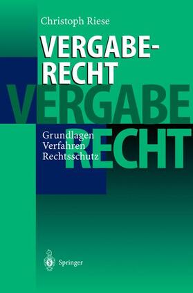 Riese | Vergaberecht | Buch | 978-3-540-64183-4 | sack.de