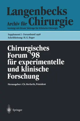 Herfarth / Rothmund / Hartel |  Chirurgisches Forum '98 | Buch |  Sack Fachmedien