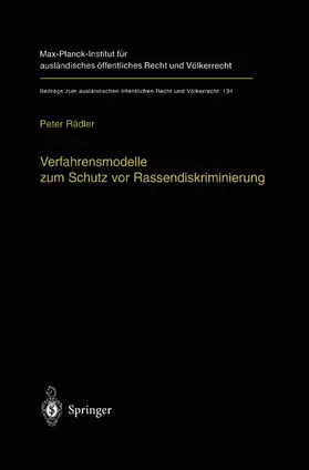 Rädler |  Verfahrensmodelle zum Schutz vor Rassendiskriminierung | Buch |  Sack Fachmedien