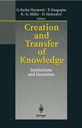 Barba Navaretti / Dasgupta / Mäler |  Creation and Transfer of Knowledge | Buch |  Sack Fachmedien