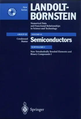  Non-Tetrahedrally Bonded Elements and Binary Compounds I | Buch |  Sack Fachmedien