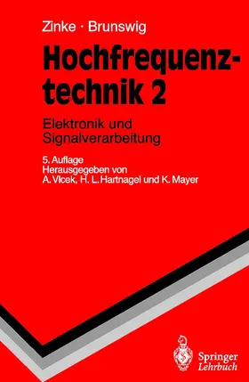 Zinke / Brunswig / Vlcek |  Hochfrequenztechnik | Buch |  Sack Fachmedien