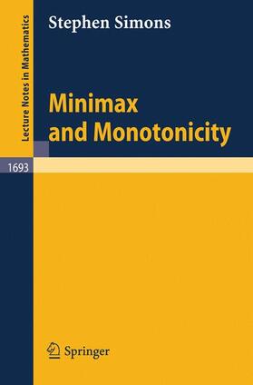 Simons |  Minimax and Monotonicity | Buch |  Sack Fachmedien