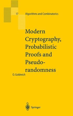 Goldreich |  Modern Cryptography, Probabilistic Proofs and Pseudorandomness | Buch |  Sack Fachmedien