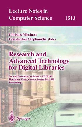 Nikolaou / Stephanidis |  Research and Advanced Technology for Digital Libraries | Buch |  Sack Fachmedien