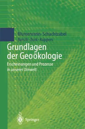 Blumenstein / Schachtzabel / Küppers |  Grundlagen der Geoökologie | Buch |  Sack Fachmedien