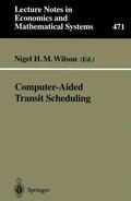Wilson |  Computer-Aided Transit Scheduling | Buch |  Sack Fachmedien