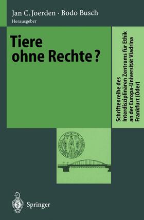 Busch / Joerden | Tiere ohne Rechte? | Buch | 978-3-540-66186-3 | sack.de