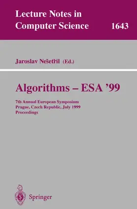 Nesetril |  Algorithms - ESA'99 | Buch |  Sack Fachmedien