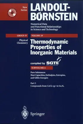  Pure Substances. Part 3 _ Compounds from CoCl3_g to Ge3N4 | Buch |  Sack Fachmedien