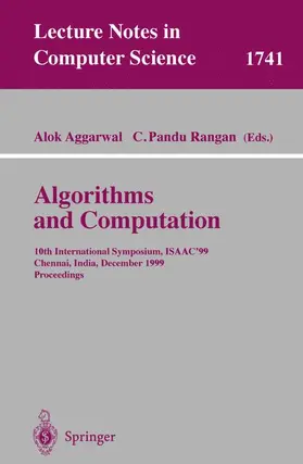 Pandu Rangan / Aggarwal |  Algorithms and Computations | Buch |  Sack Fachmedien