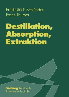 Thurner / Schlünder | Destillation, Absorption, Extraktion | Buch | 978-3-540-67060-5 | sack.de