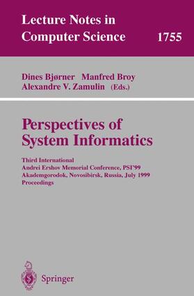 Bjørner / Zamulin / Broy | Perspectives of System Informatics | Buch | 978-3-540-67102-2 | sack.de