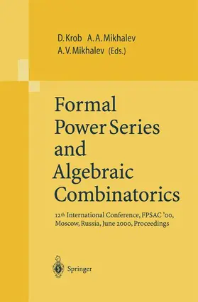 Krob / Mikhalev |  Formal Power Series and Algebraic Combinatorics | Buch |  Sack Fachmedien