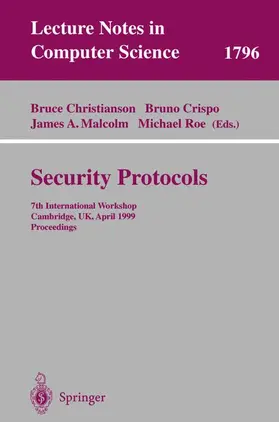 Christianson / Roe / Crispo |  Security Protocols | Buch |  Sack Fachmedien