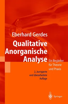 Gerdes |  Qualitative Anorganische Analyse | Buch |  Sack Fachmedien