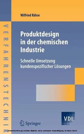 Rähse |  Produktdesign in der chemischen Industrie | eBook | Sack Fachmedien
