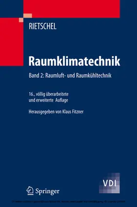 Rietschel / Fitzner | Raumklimatechnik | E-Book | www.sack.de