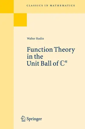 Rudin |  Function Theory in the Unit Ball of Cn | eBook | Sack Fachmedien