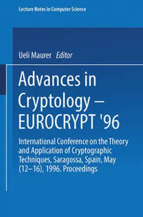 Maurer |  Advances in Cryptology – EUROCRYPT ’96 | eBook | Sack Fachmedien