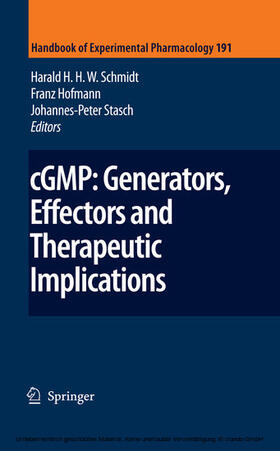 Schmidt / Hofmann / Stasch | cGMP: Generators, Effectors and Therapeutic Implications | E-Book | sack.de