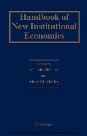 Ménard / Shirley / Menard |  Handbook of New Institutional Economics | eBook | Sack Fachmedien
