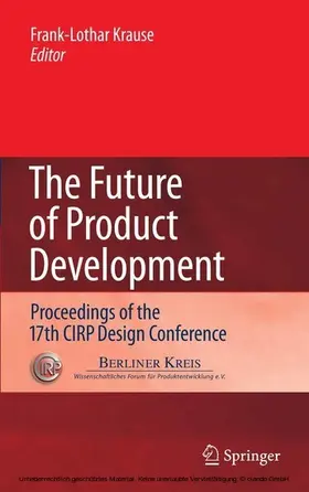 Krause |  The Future of Product Development | eBook | Sack Fachmedien