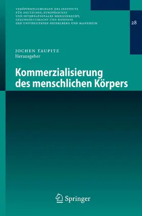 Taupitz | Kommerzialisierung des menschlichen Körpers | E-Book | sack.de