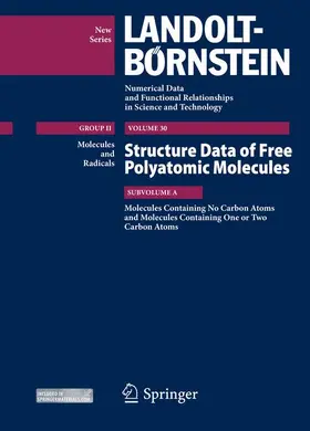 Kuchitsu / Vogt / Tanimoto |  Molecules Containing no Carbon Atoms and Molecules Containing one or two Carbon Atoms | Buch |  Sack Fachmedien