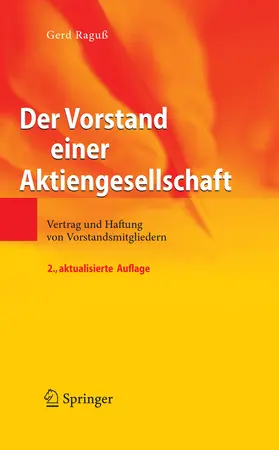 Raguß | Der Vorstand einer Aktiengesellschaft | E-Book | www.sack.de