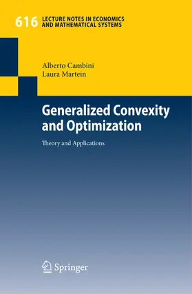 Cambini / Martein | Generalized Convexity and Optimization | E-Book | sack.de