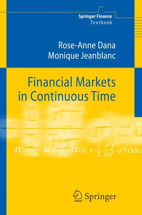 Dana / Jeanblanc |  Financial Markets in Continuous Time | Buch |  Sack Fachmedien