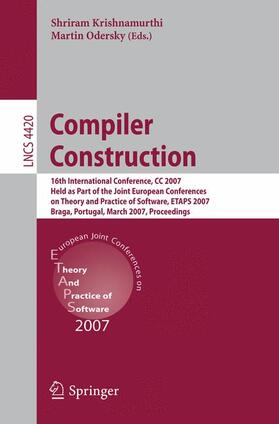Odersky / Krishnamurthi | Compiler Construction | Buch | 978-3-540-71228-2 | sack.de