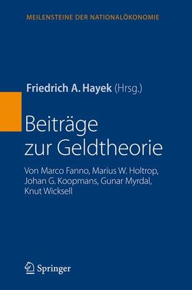 Hayek | Beiträge zur Geldtheorie | Buch | 978-3-540-72211-3 | sack.de