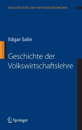 Salin |  Geschichte der Volkswirtschaftslehre | eBook | Sack Fachmedien
