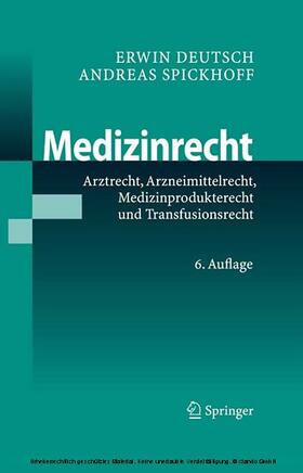 Deutsch / Spickhoff | Medizinrecht | E-Book | sack.de