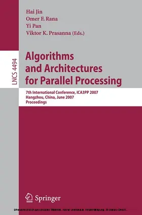 Jin / Rana / Pan | Algorithms and Architectures for Parallel Processing | E-Book | sack.de