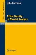 Kutyniok |  Affine Density in Wavelet Analysis | Buch |  Sack Fachmedien