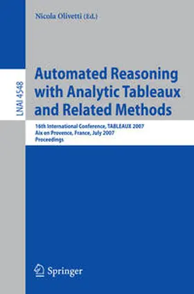 Olivetti |  Automated Reasoning with Analytic Tableaux and Related Methods | eBook | Sack Fachmedien