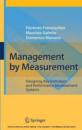 Franceschini / Galetto / Maisano |  Management by Measurement | eBook | Sack Fachmedien