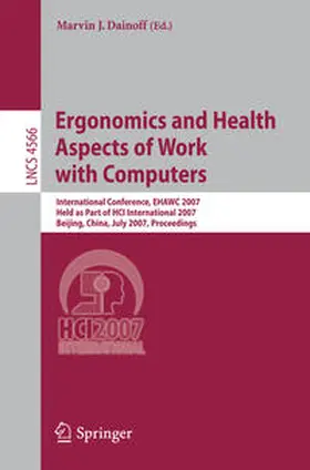Dainoff |  Ergonomics and Health Aspects of Work with Computers | eBook | Sack Fachmedien