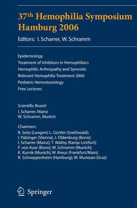 Scharrer / Schramm | 37th Hemophilia Symposium Hamburg 2006 | E-Book | sack.de