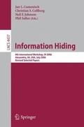 Camenisch / Sallee / Collberg |  Information Hiding | Buch |  Sack Fachmedien