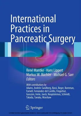Mantke / Lippert / Büchler |  International Practices in Pancreatic Surgery | eBook | Sack Fachmedien