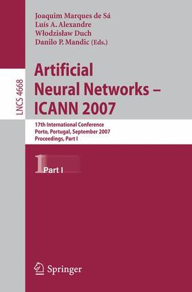 Marques de Sá / Alexandre / Duch |  Artificial Neural Networks - ICANN 2007 | Buch |  Sack Fachmedien