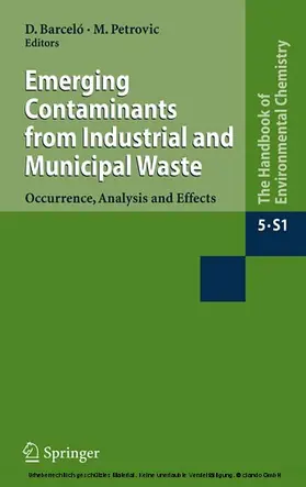 Barceló / Petrovic |  Emerging Contaminants from Industrial and Municipal Waste | eBook | Sack Fachmedien