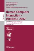Baranauskas / Palanque / Abascal |  Human-Computer Interaction - INTERACT 2007 | Buch |  Sack Fachmedien