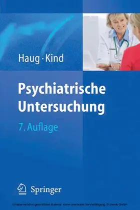 Haug / Kind |  Psychiatrische Untersuchung | eBook | Sack Fachmedien